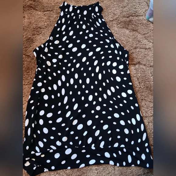 Womens Style Co. Poka dot blouse size M button missing - Picture 1 of 5